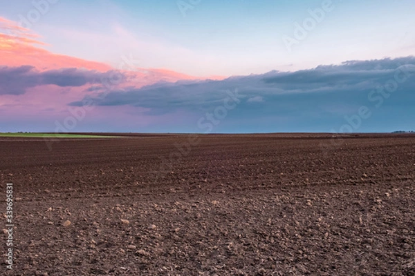 Obraz Plowed Field in Early Spring