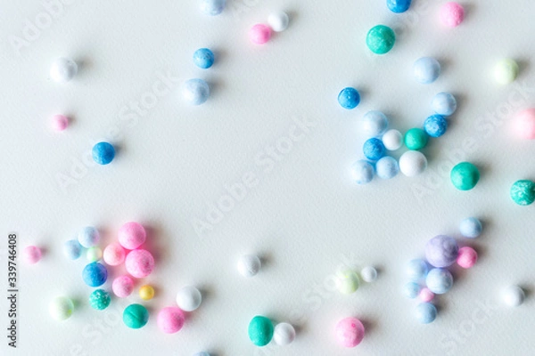 Obraz Color foam ball in white scene