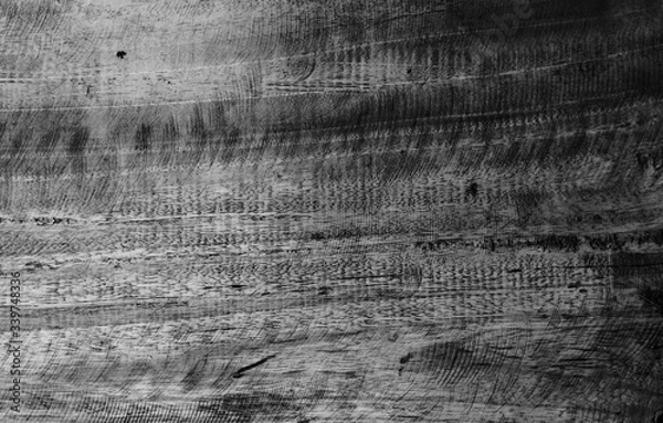Fototapeta Patterned wood planks are perfect for black and white backgrounds.