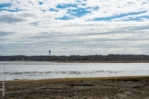 Obraz water tower across marsh