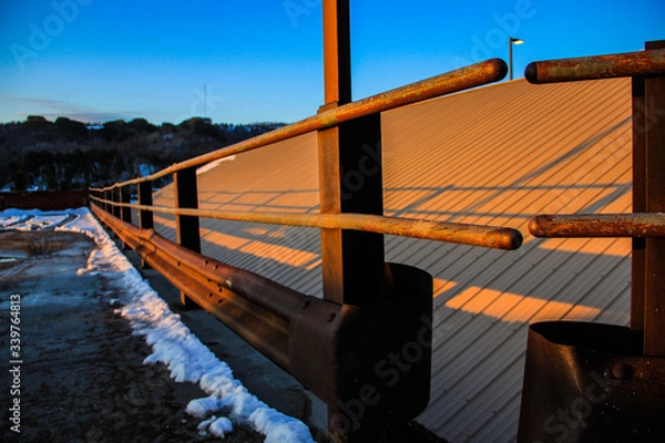 Obraz Railing in sunset