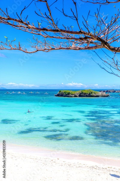 Obraz tambisaan beach, Boracay island, Philippines.