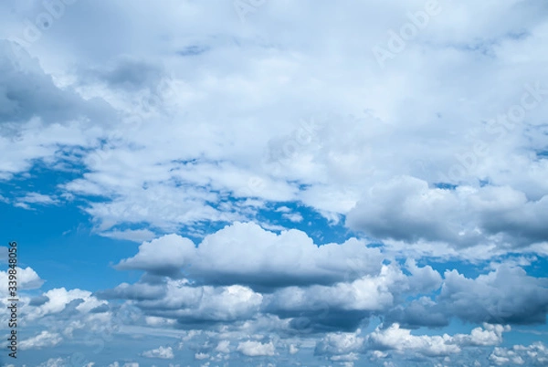 Obraz blue sky with white clouds