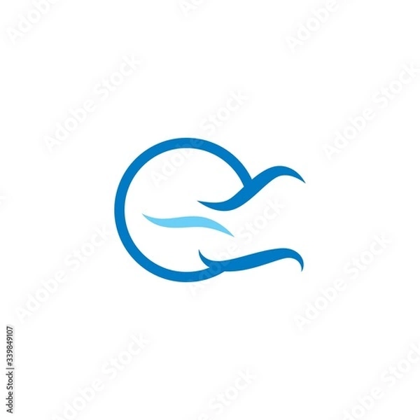 Fototapeta Water Wave symbol and icon Logo Template