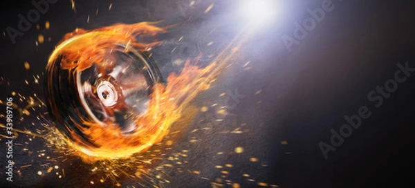 Obraz Flaming wheel