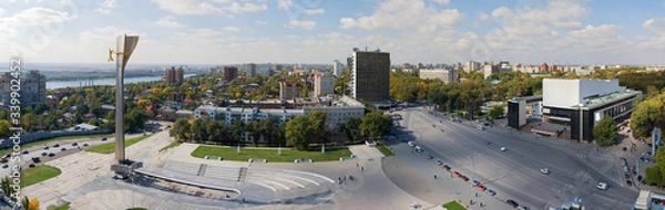 Fototapeta Panorama of the Theater square in Rostov-on-Don, 2008. 