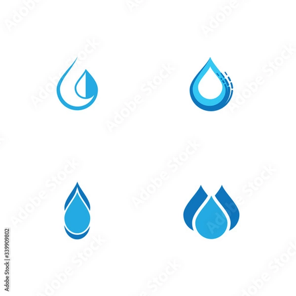 Obraz Set Water drop Logo Template vector