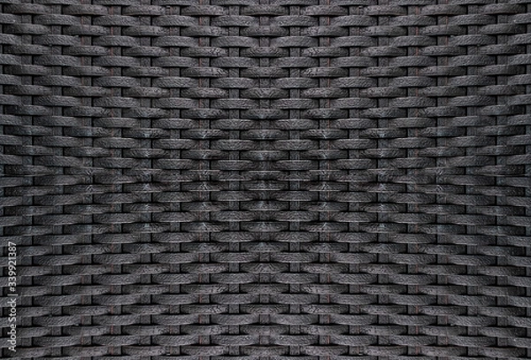 Obraz Black rattan weave texture background