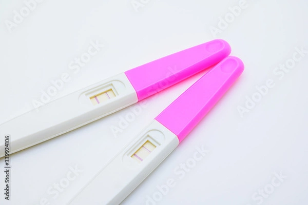 Obraz Positive ovulation test against white background