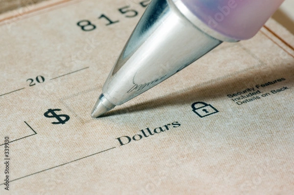 Fototapeta check writing