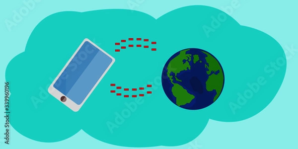 Fototapeta Social Network Vector Concept.Prevent contact from the virus Covid-19.