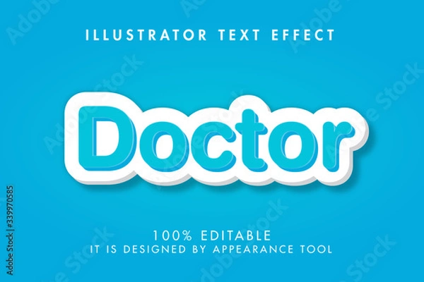 Fototapeta Doctor 3d Text Effect and Editable Text Effect. 