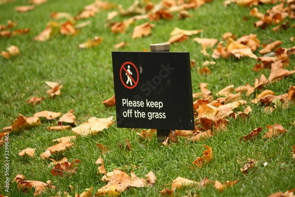 Obraz please keep off the gras
