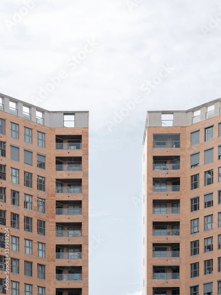 Fototapeta Abstract Architecture modern and minimal building design.