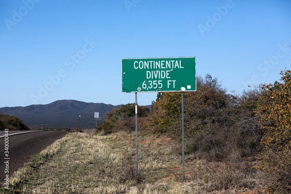 Obraz Continental Divide Sign