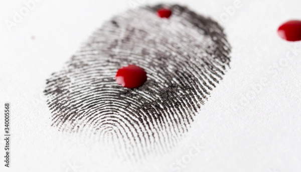 Obraz fingerprints on a white background