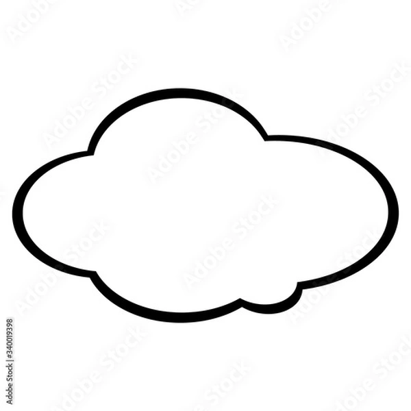 Obraz Cloud Illustration. Isolated cloud icon.