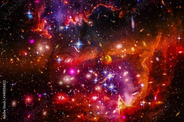 Fototapeta Beautiful universe. Galaxies and stars. The elements of this image furnished by NASA.