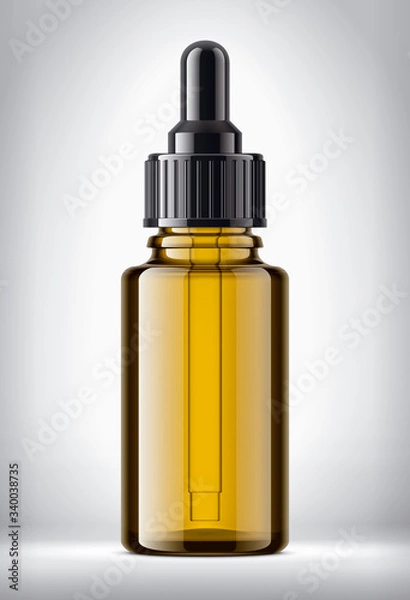 Fototapeta Dropper bottle on background. Transparent version. 