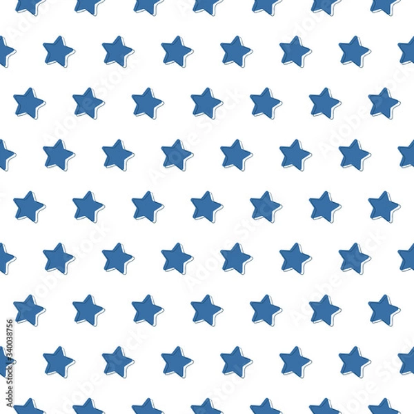 Fototapeta Vector blue stars seamless pattern