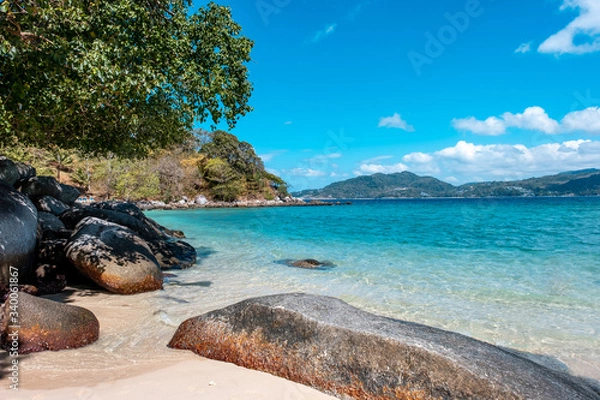 Obraz Freedom Beach, tropical azure blue sea and yellow sands in Freedom Beach, Phuket, Thailand