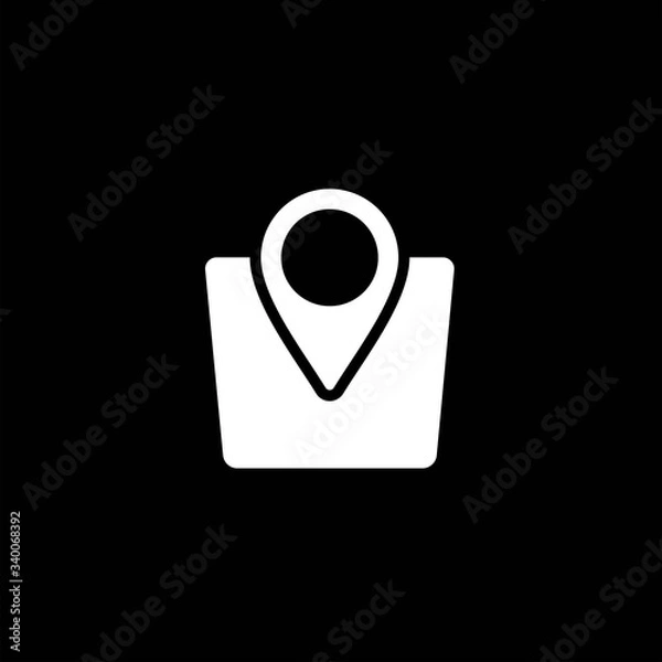Fototapeta gps location logo design , logo gps , logo symbol location 
