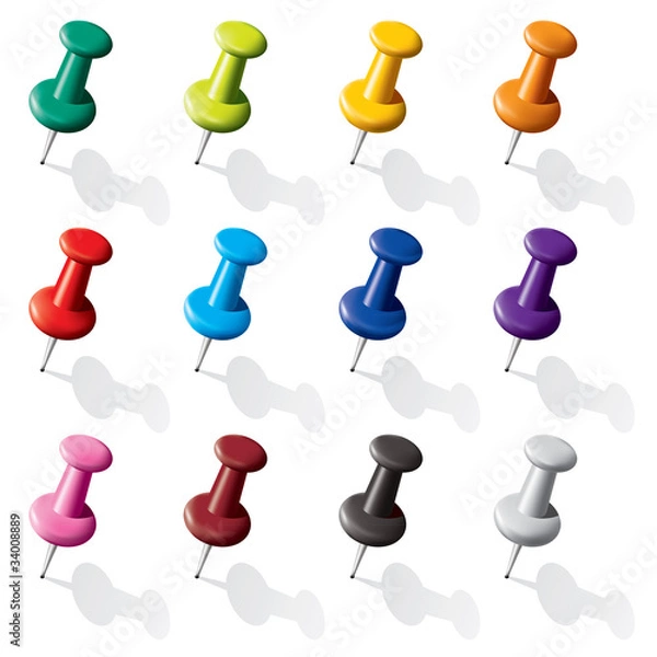 Fototapeta push pins
