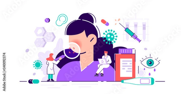 Obraz Allergy vector illustration