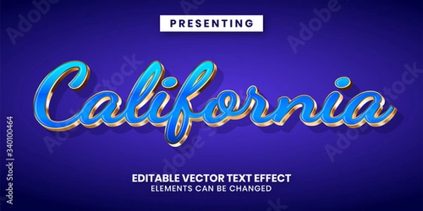 Fototapeta Editable text effect with luxury golden style