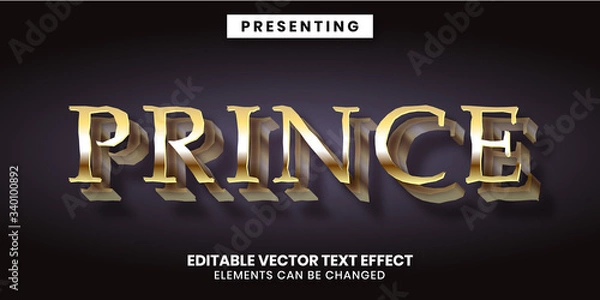 Fototapeta Editable text effect golden age style