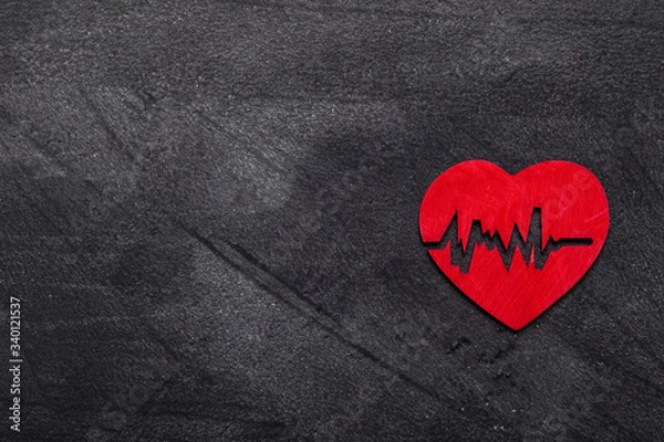 Fototapeta Heart against grey background. World Health Day Concept