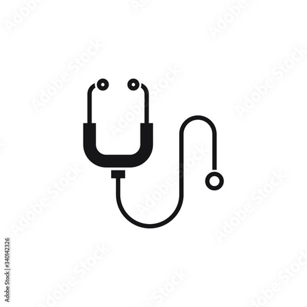 Fototapeta stethoscope vector glyph isolated on white background