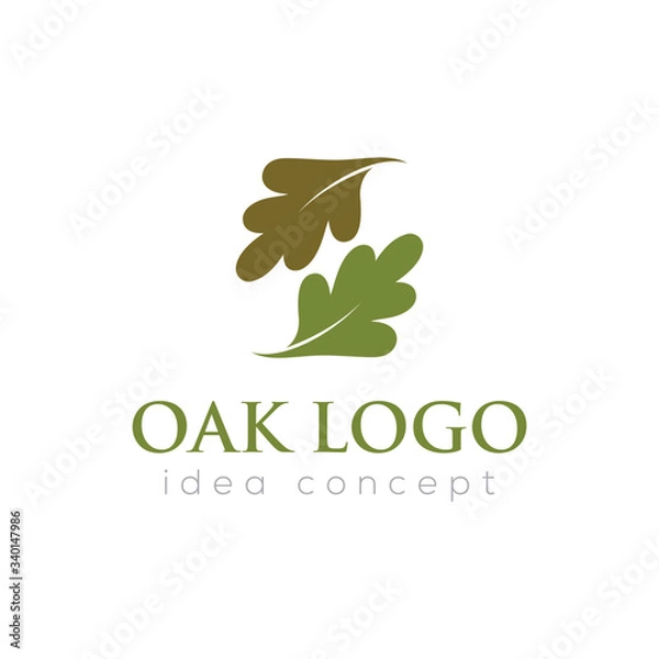 Obraz Oak Leaf Vector Logo Template