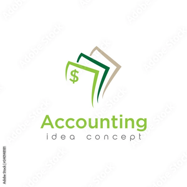 Obraz Creative Accounting Concept Logo Design Template
