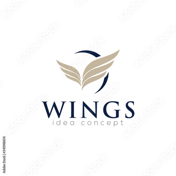 Obraz Creative Wings Concept Logo Design Template