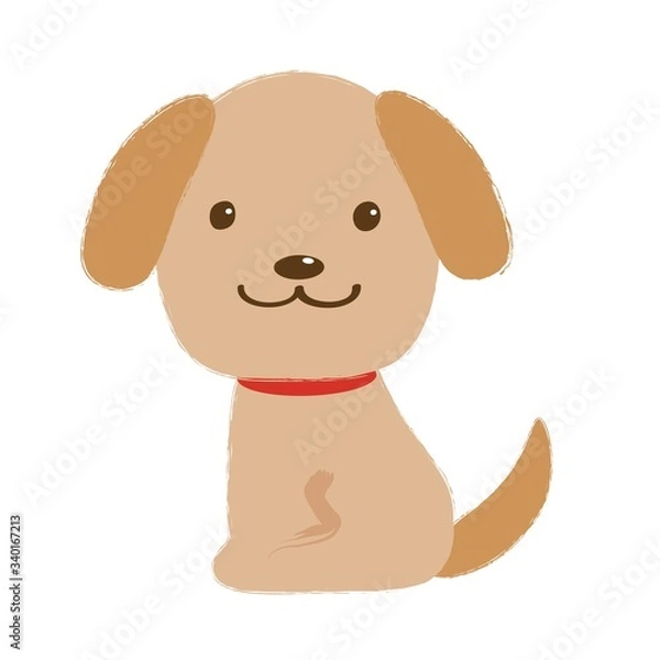Fototapeta 仔犬のイラスト