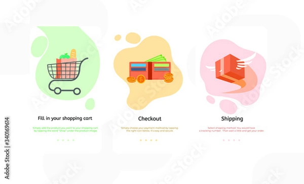 Fototapeta Store shop app design template