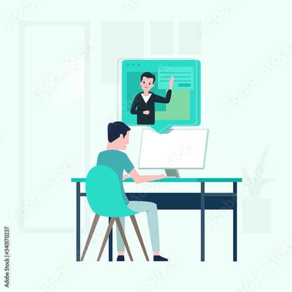 Obraz Telecommuting concept illustration