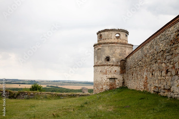 Fototapeta Reconstruction of dominican monastery in Pidkamin village, landmarks of Lviv region