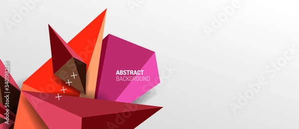Fototapeta Trendy simple triangle abstract background, dynamic motion concept. Vector Illustration For Wallpaper, Banner, Background, Card, Book Illustration, landing page