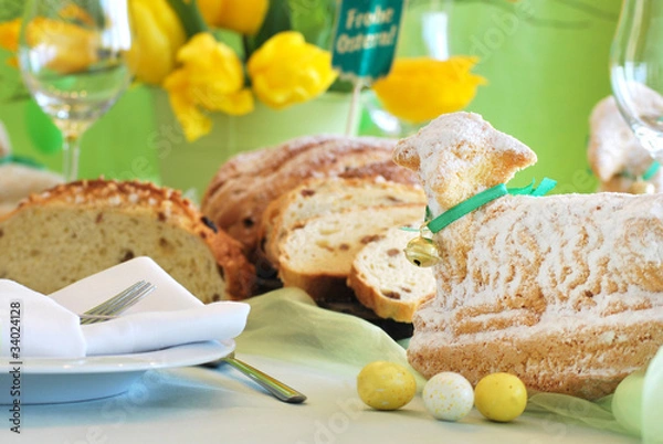 Obraz Osterlamm mit Deko