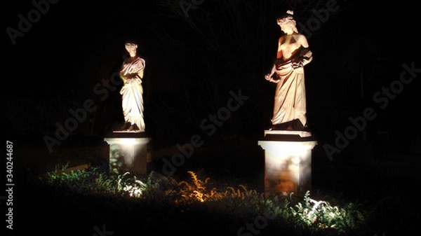 Fototapeta Posągi w świetle lamp.