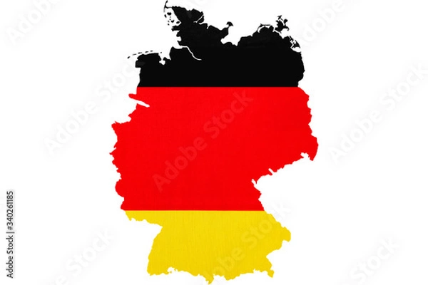 Fototapeta national flag of Germany. close-up. germany contour