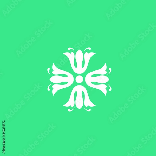 Obraz green leaf flower design