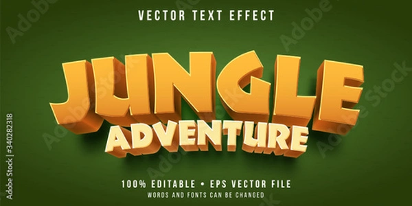 Obraz Editable text effect - jungle game style