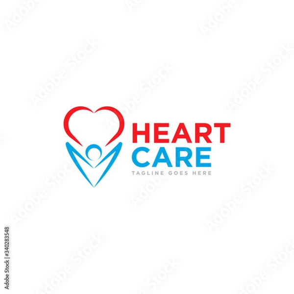 Obraz Heart Care Logo Design Vector