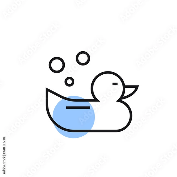 Fototapeta rubber duck icon vector modern design