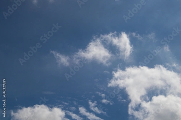 Fototapeta Blue sky with cloud for text space background 