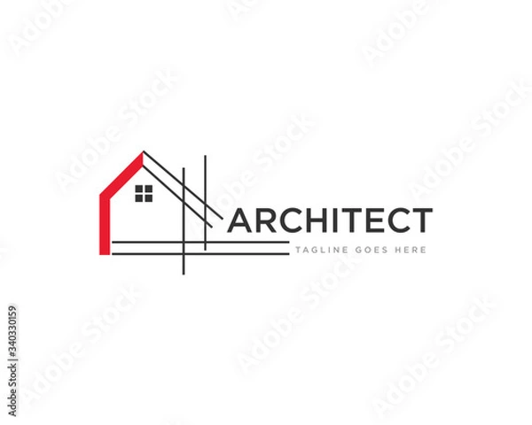 Obraz Architect Construction Logo Design Vector