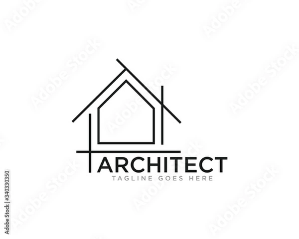 Obraz Architect Construction Logo Design Vector